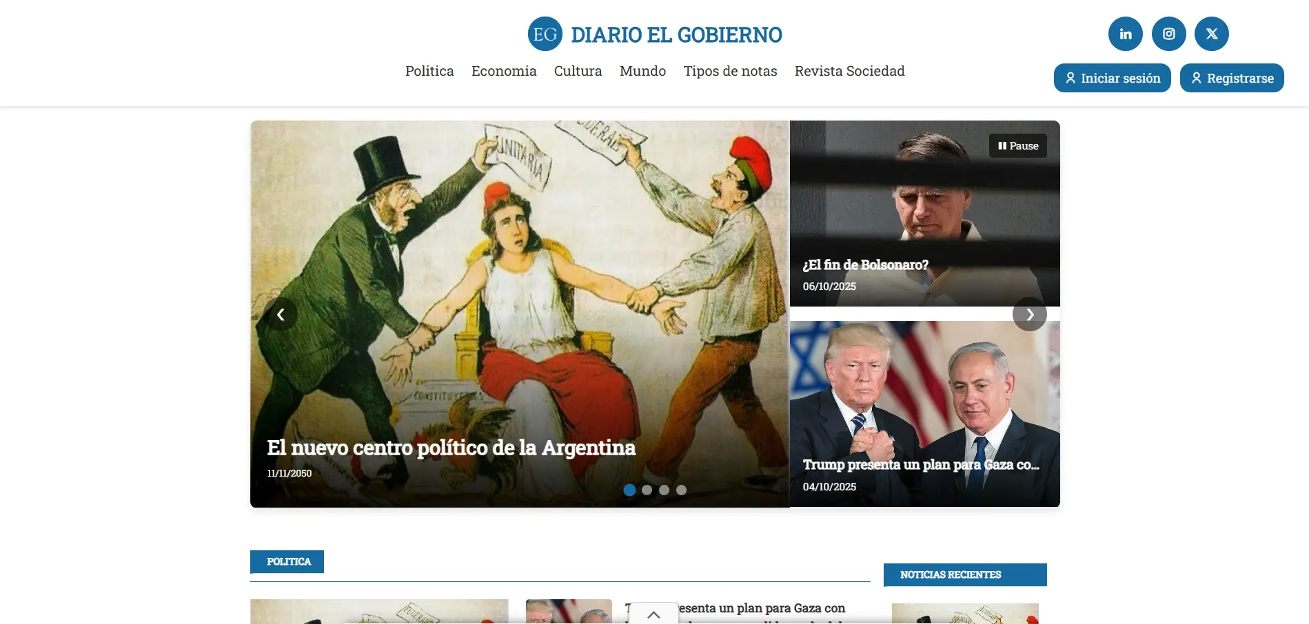 Diario El Gobierno - Diseño UX/UI